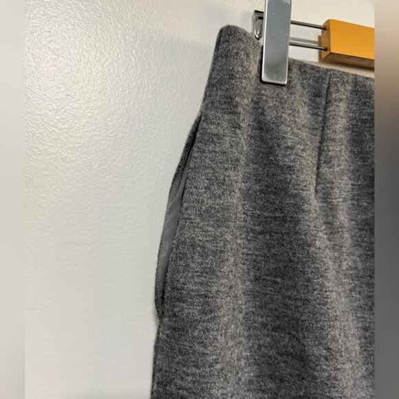 Uniqlo Wool-Blend Charcoal Gray Lined Skirt - Size L - Picture 5 of 11